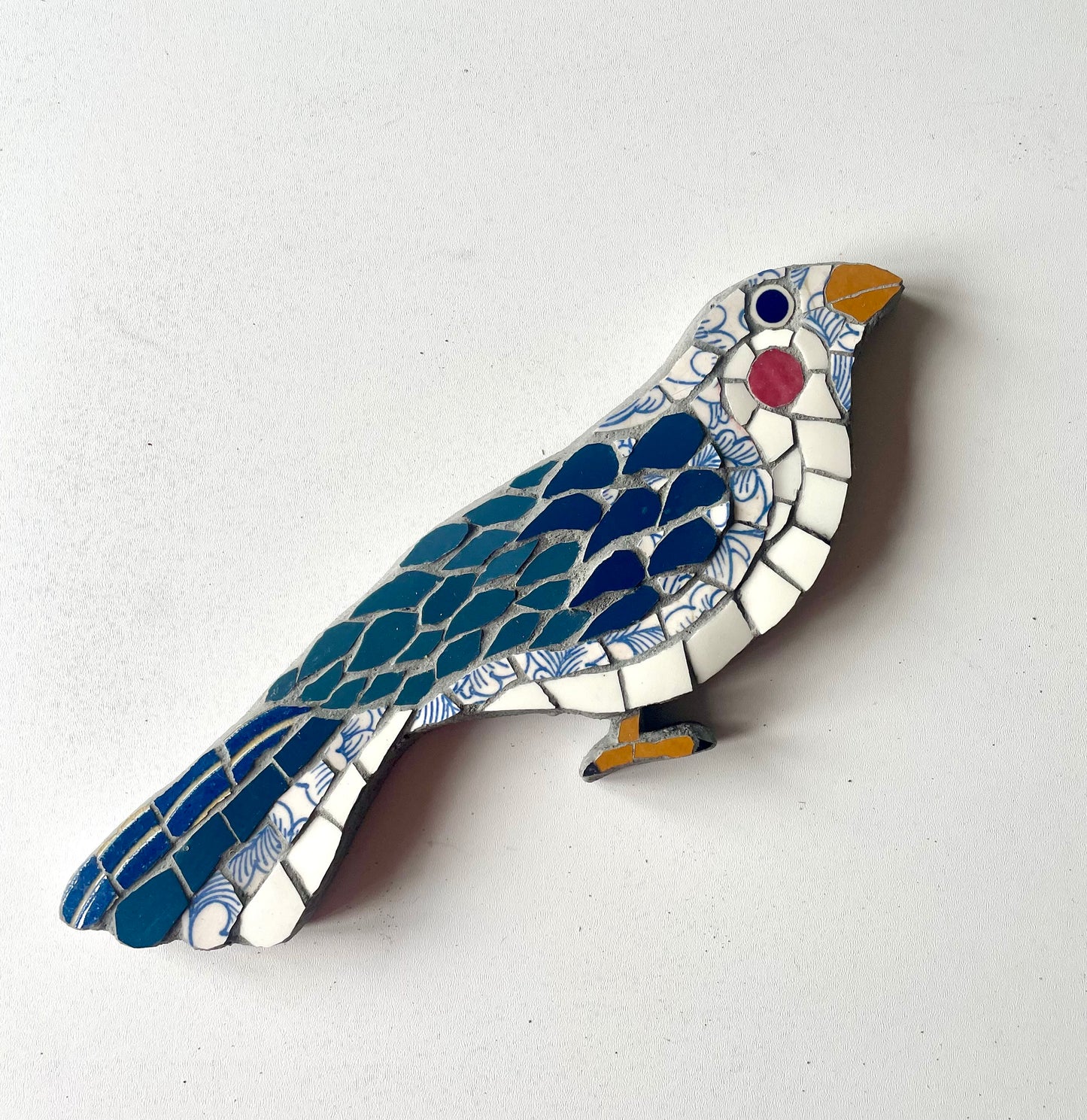 Door frame bird Blue & White
