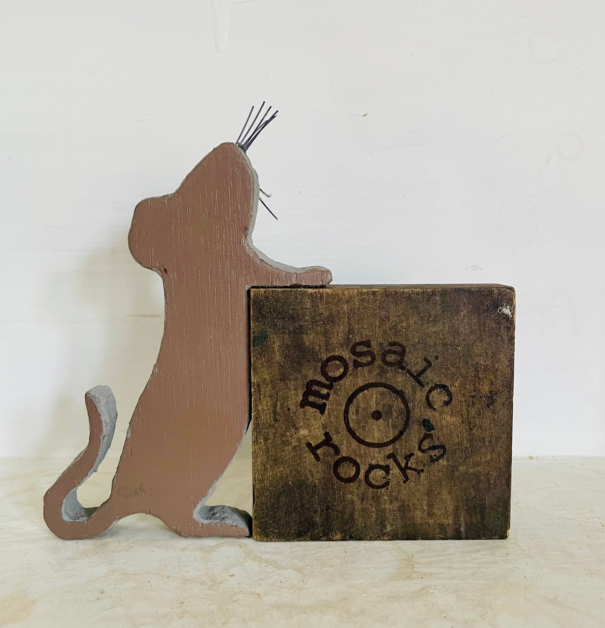 Mouse on a vintage wooden Letterpress M